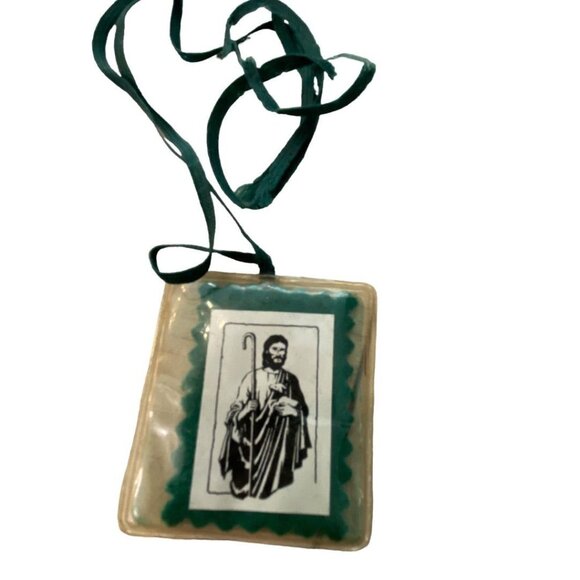 Catholic Christian Medals on Chain Mary Pope John Paul Set of 2 New on Prayer Ca - Picture 3 of 12